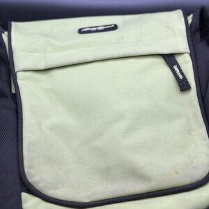 Eddie Bauer Messenger Bag Green Black Nylon Shoulder Crossbody Organizer
